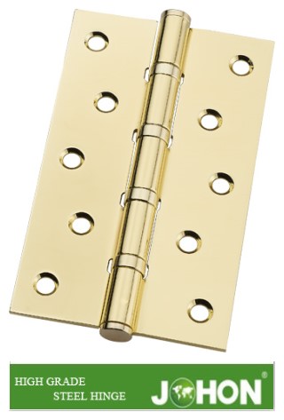 Heavy duty ball bearing hinges preventing door sag on a solid core entryway